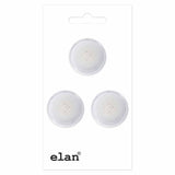 Bouton à 4 trous rond blanc - 18mm (3⁄4″) - 3 unités - Elan