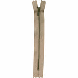Fermeture à glissière pour jeans 20cm (8″) -NATUREL- mailles #3 laiton antique - 1020573