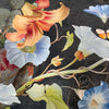 Panneau xxl ( 1 ) Jersey coton \ élasthanne fleurs oiseau fond gris - 21030