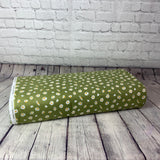 Flanelle marguerite fond vert 2278