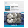 Boutons à jeans sans couture - argent antique 5 Stars - 6mcx. - 20mm (3⁄4″) - Unique 3033295