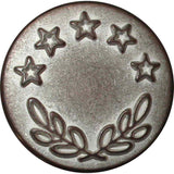 Boutons à jeans sans couture - argent antique 5 Stars - 6mcx. - 20mm (3⁄4″) - Unique 3033295