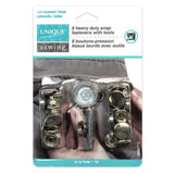 Ensemble Boutons pression robuste avec outil en laiton antirouille, couleur argent 15mm ( 5/8po ) - Unique 3034710