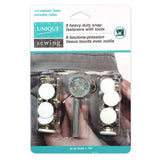 Ensemble Boutons pression robuste avec outil en laiton antirouille, couleur blanc 15mm ( 5/8po ) - Unique 3034712