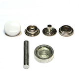 Ensemble Boutons pression robuste avec outil en laiton antirouille, couleur blanc 15mm ( 5/8po ) - Unique 3034712