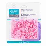 Boutons-pression -rose  no 2 / 11mm (3⁄8″) - 30 paires  UNIQUE SEWING   3035501