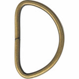 Boucles en D métalliques - 38mm / 1.5po - or antique - 2 mcx. UNIQUE SEWING   3036604