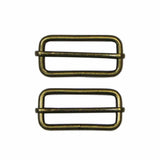 UNIQUE SEWING Boucles coulissantes - métallique - 38mm (11⁄2″) - or antique - 2 mcx  3036688