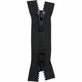 Fermeture à glissière pour les vêtements de sport double curseur séparable 55cm (22″) - noir - 6555580