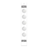 Boutons 2 trous  14 mm. Blanc - Button Basics  BB4207G