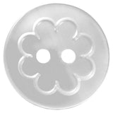 Boutons 2 trous  15 mm. Blanc - Button Basics  BB4215G