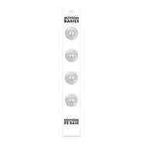 Boutons 2 trous  15 mm. Blanc - Button Basics  BB4215G
