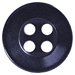 Boutons Basics 4 trous 12 mm  1/2po Bleu  6 unités  BB4323g
