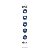 Boutons Basics 2 trous 14 mm 1/2po Bleu nuit - 5 unités BB4324G