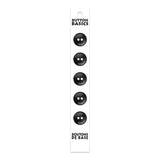 Boutons Basics 2 trous 14 mm. Noir  5 unités  BB4384g