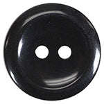 Boutons Basics 2 trous 14 mm  1/2po Noir 5 unités  BB4392G