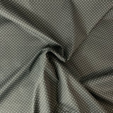 Morocco Blues , popeline extensible noir pois gris et blanc 4418902