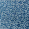 Popeline à chemise 100% coton (satiné) motif cachemire bleu pâle fond indigo - 7662