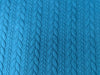 Torsadé matelassé vertical turquoise foncé (cable fable) 42518turq