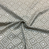 Double Gauze 100% Coton losanges creme fond grège 2143105
