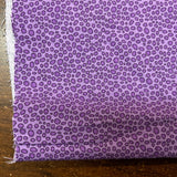 Coupon 70cm x 54cm 100% coton leopard violet  (vendu tel quel)