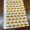 Coupon 39cm  100% lin poules fond ocre  (vendu tel quel)