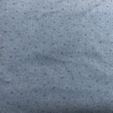 Coupon 39cm  100% coton popeline fleurs fond bleu  (vendu tel quel)