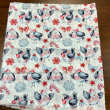 Coupon 40cm popeline coton noël fond blanc (vendu tel quel)