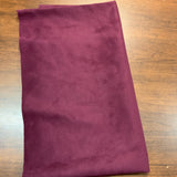 Coupon 49 cm suedine bourgogne  (vendu tel quel)