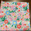 Coupon 73cm coton minky fleurs rose (vendu tel quel)