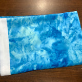 Coupon 96cm coton minky bleu (vendu tel quel)