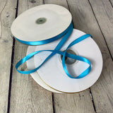 Ruban satin double face bleu ciel 9mm (3/8'') 09bleu