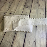 Dentelle poly coton blanche  85mm. 409001