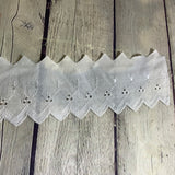 Dentelle poly coton blanche  85mm. 409001