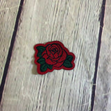 Appliqué rose rouge 35mm - p39008