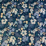 100% coton LIBERTY fleurs bleues fond marine ( coastal walk  ) 01666465A