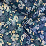 100% coton LIBERTY fleurs bleues fond marine ( coastal walk  ) 01666465A