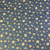 100% coton LIBERTY fleur ivoire fond bleu ( coastal walk  ) 01666468A