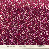 100% coton LIBERTY mini fleurs roses fond bourgogne ( botanical jewel  ) 01666820A