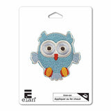 Appliqué HIBOU bleu 65mm - Elan UM6053G