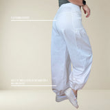 PT002 - Pantalon jambe larges à poches froncées