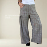 PT002 - Pantalon jambe larges à poches froncées