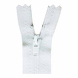 Fermeture à glissière tout usage à bout fermé 23cm (9″) blanc - 0023501