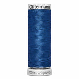 Fil Ruban bleu 200m - À broder - 100% viscose  - Gutermann Dekor- 4006785