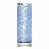 Fil Bleu varié 200m - À broder - 100% viscose  - Gutermann Dekor- 4009982