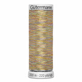 Fil jaune été varié 200m - À broder - 100% polyester  - Gutermann Dekor Metallic - 4019880