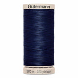 Fil Bleu marin 200m - Pour piquage à la main - 100% coton  - Gutermann - 4075322
