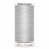 Fil Gris argent 250m - Tout usage -100% Polyester - Gutermann 4250100