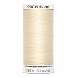 Fil Blanc ivoire 250m - Tout usage -100% Polyester - Gutermann 4250800