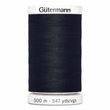 Fil Noir 500m - Tout usage -100% Polyester - Gutermann - 4500010